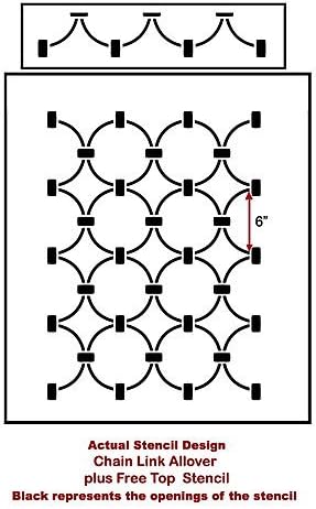 Wallpaper Stencil Chain Link - Beautiful Stencils for DIY Home Decor