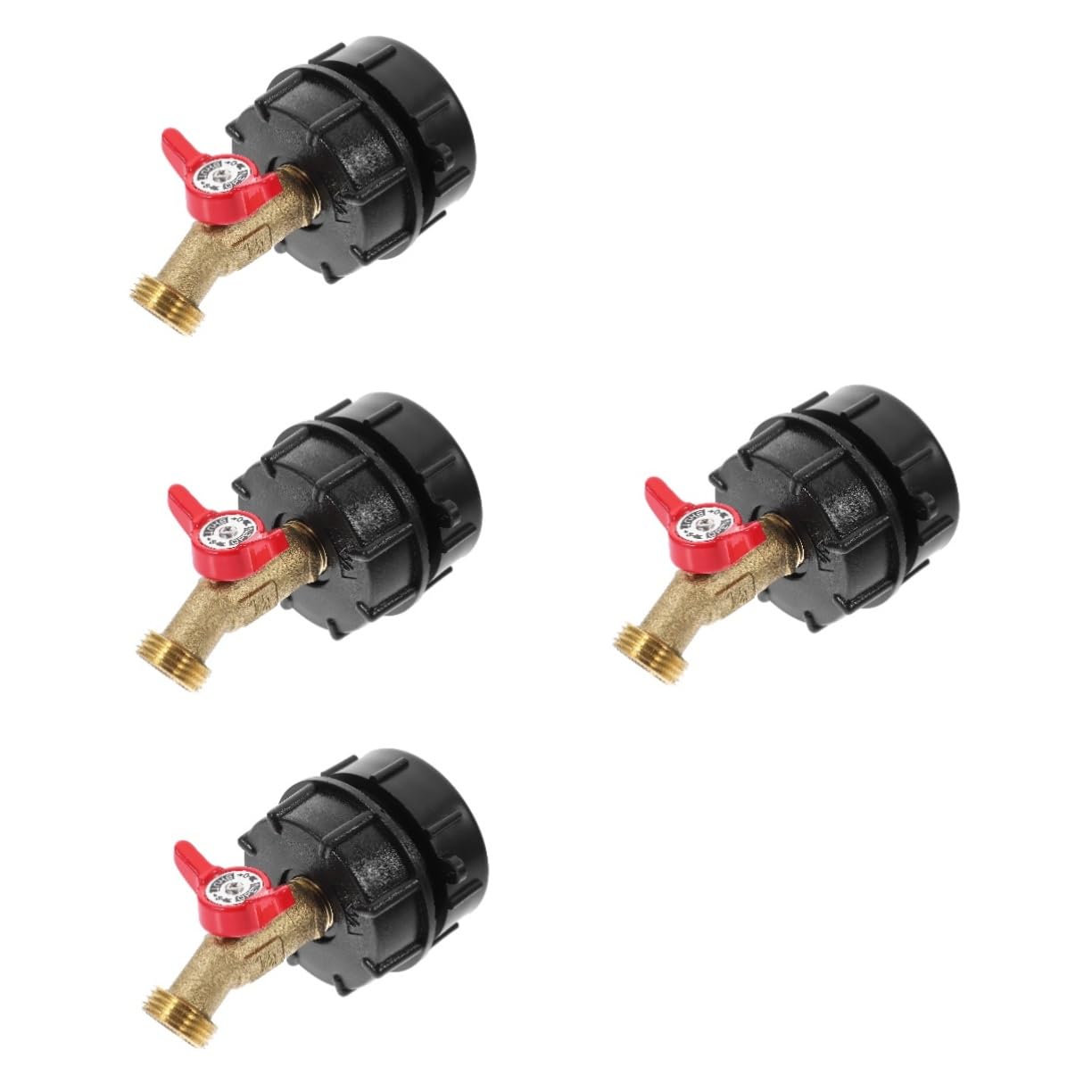 UPKOCH 4 Pièces Accessoires de connecteur de Godet Robinet fourre-Tout IBC Robinet de barils de Tonne Adaptateur de Tuyau d'eau fourre-Tout IBC raccords de barils IBC Ton cuivre