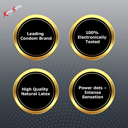 Image of Kamasutra Men's Condom - Vanilla & Chocolate Flavored, Dotted (Set of 2, 20 Sheets)