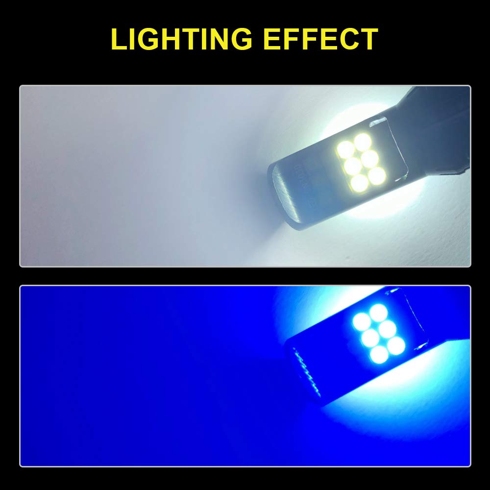 2 x H8 / H11 Lampadine fendinebbia a LED bianco&blu 24SMD 3030 Chip 2 lampadine a LED H8 a colori per fendinebbia Luci di marcia diurna DRL 12V