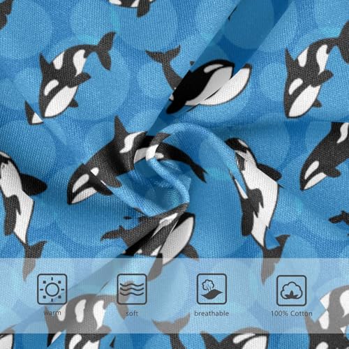 Boys' Exclusive Briefs Toddler Underwear 95% Combed Cotton Boxerbriefs 2T Orca Whale Pattern 503