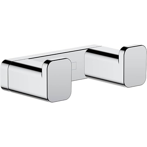 hansgrohe AddStoris Modern Double Hook in Chrome, 41755000