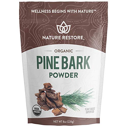 USDA Certified Organic Pine Bark Extract Powder, 8 ounces/226 Grams, Standardized to 95 Percent Proanthocyanidins, Vegan, Gluten Free, Non GMO