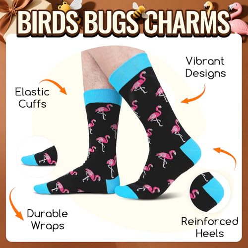 Cat Flamingo Goat Gifts - Novelty Crazy Silly Fun Farm Pet Animal Socks for Men2