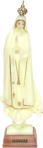 Tierra santa mercado nuestra Señora de Fátima fósforo luz en la oscuridad Estatua de la tierra santa13.8inch (14inches)