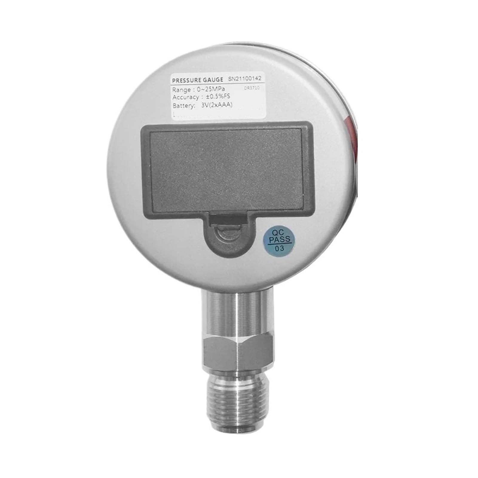 Präzisions-Digital-Manometer, DR3710 Edelstahl-Membran-Manometer mit Hintergrundbeleuchtung(-100KPa-250KPa)
