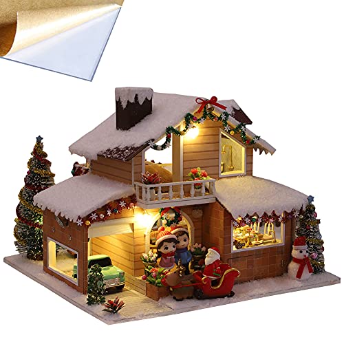 Eis und Schnee Manor 3D Holz Miniatur Puppenhaus Kit Weihnachten Karneval Geschenk DIY Spielzeug Puppenhaus Modell…