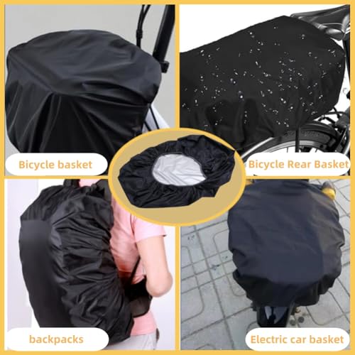 Regenschutz Fahrradkorb,Abdeckung Fahrradkorb,Wasserdichte Fahrradkorbs Abdeckung,Regenabdeckung für Korb Hinten,Fahrradkorbs Regenschutz