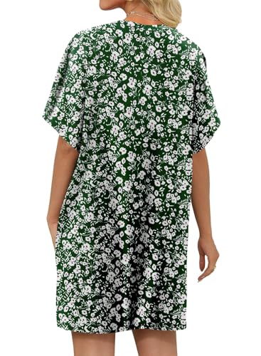 KISSMODA Womens Summer T Shirt Dress Casual Short Sleeve Beach Cover Up Tunic Tops with Pockets4