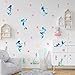 KARINE 39 Pezzi Adesivi Murali Sirena,Blu Sticker Muro per Cameretta dei Bambini ,Adesivo Murale Marino,Colorato Adesivi da Parete,Animale Sotto il Mare per Camera da Letto Asilo Nido Soggiorno