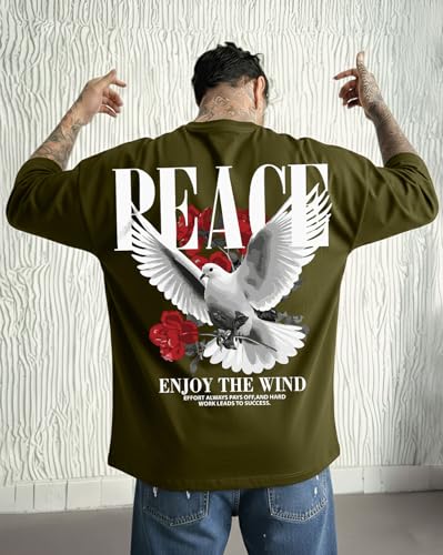 Image of AUSK Baggy Hip-Hop T-Shirt for Men - Graphic Printed T Shirts || Oversized Men Tshirt || T-Shirts