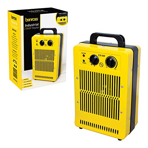Benross 42469 2800W Industrial Fan Heater/Adjustable Thermostatic  Control/Cool Air Setting/Dual Overheat Protection/Portable With Carry  Handle/Low Noise : Amazon.co.uk: DIY u0026 Tools