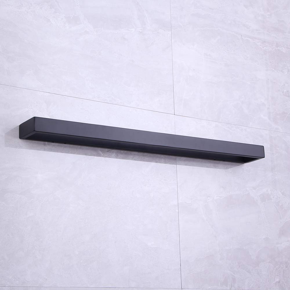 kimzcn 24-Inch Matte Black Bath Hand Towel Bar SUS 304 Stainless Steel Square Towel Rack Holder for Bathroom Wall Mount