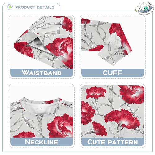 JUNZAN Unique Carnation Silver Kids Boys Hooded Sweatshirt Fleece Fall Tops Shirts Sports 4T3