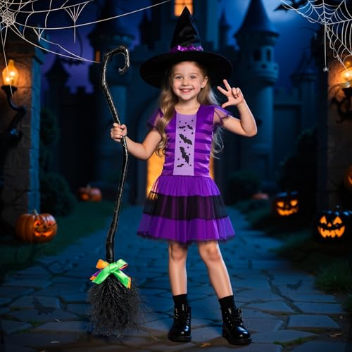 Disfraz de Bruja Morada para Niñas 5-12 Años miniatura 5