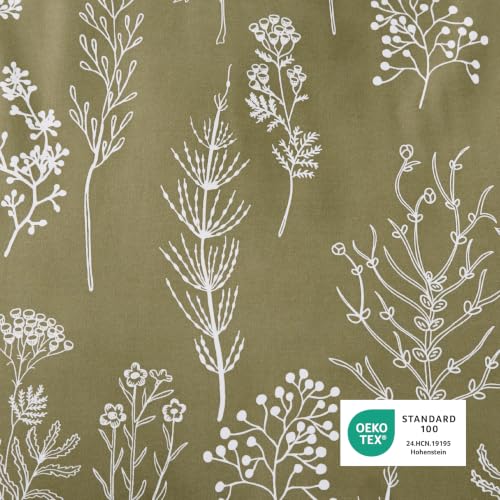 Image of Bedsure Olive Green Twin /Twin XL Comforter Set - Reversible Floral Bed Set, Soft Lightweight Bedding for Bedroom, 1 Soft Botanical Flowers Comforter and 2 Pillow Shams