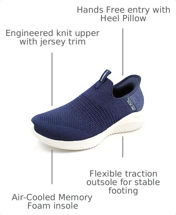 Image of Skechers Women's Hands Free Slip Ins Ultra Flex 3.0 Smooth Step Sneakers | Casual Shoes