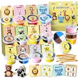 Kit de arcilla para modelar, 12 colores, modelos de animales, secado al aire, plastilina mágica para niños, arcilla moldeada DIY con herramientas, regalo artesanal para niños y niñas de 3 a 12 años