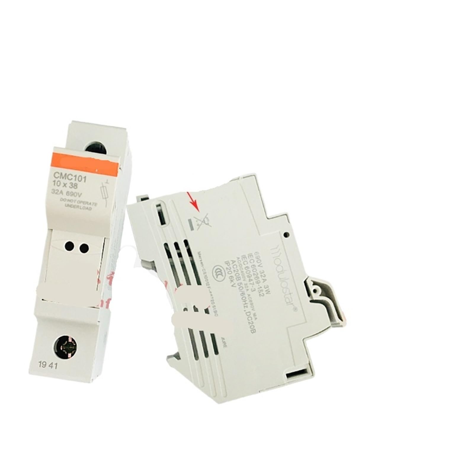 PJKTBEYI CMC101 CMC102 CMC103 Rail Fuse Holder 690V 32A(CMC102)