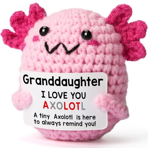 WEYON Granddaughter Gifts from Grandma Grandpa or Grandparents, Crochet Axolotl...