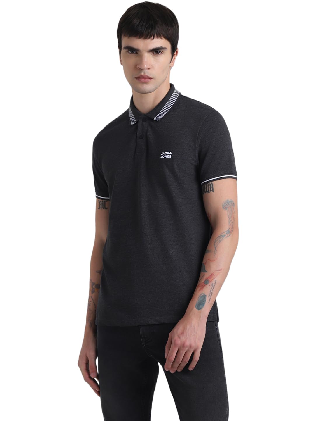 jack & jones Men's Cotton Solid Slim Fit T-Shirt-picture-16