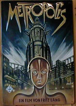 Targa in metallo Metropolis (2) Film manifesto Retro Cartello Pubblicitario Fritz Lang scudo