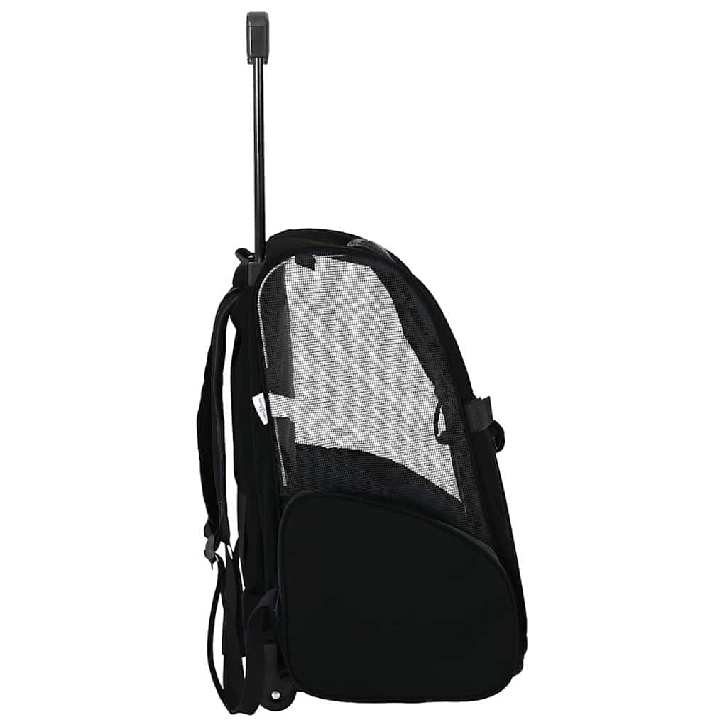 Carrello per Animali 3 in 1 Design Nero 48x32x(57-106) cm Tessuto Oxford,Articoli per animali,Animali domestici - Articoli,Passeggini per animali domestici-42007372