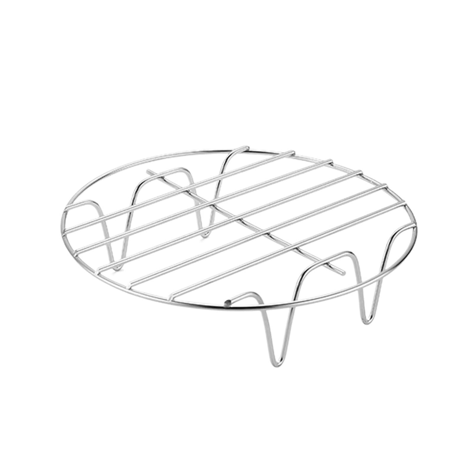 Grille de cuisson en acier inoxydable for ustensiles cuisine : support for casseroles, poêles, friteuse à air chaud, grill, etc(8 inch)