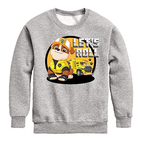 HYBRID APPAREL - Paw Patrol - Let's Roll Rubble - Toddler And Youth Crewneck Fleece Sweatshirt