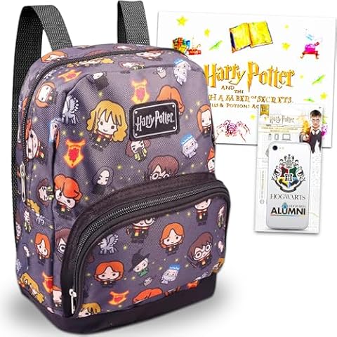 Fast Forward New York Harry Potter Preschool Backpack for Kids, Toddlers,6 Pc School Supplies Bundle with Hogwarts 10inch Mini Boys and Girls, Stickers, Decal, More Cover