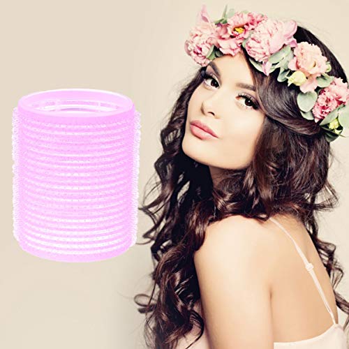 PIXNOR Conjunto de Rolos de Cabelo Auto-Aderentes 6 Pcs Rolos de Cabelo de Tamanho Médio Rolos de Vo