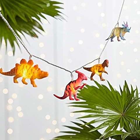 Lights4fun - Guirnalda de Luces con 12 Dinosaurios y Luces LED Blanco Cálido Cover