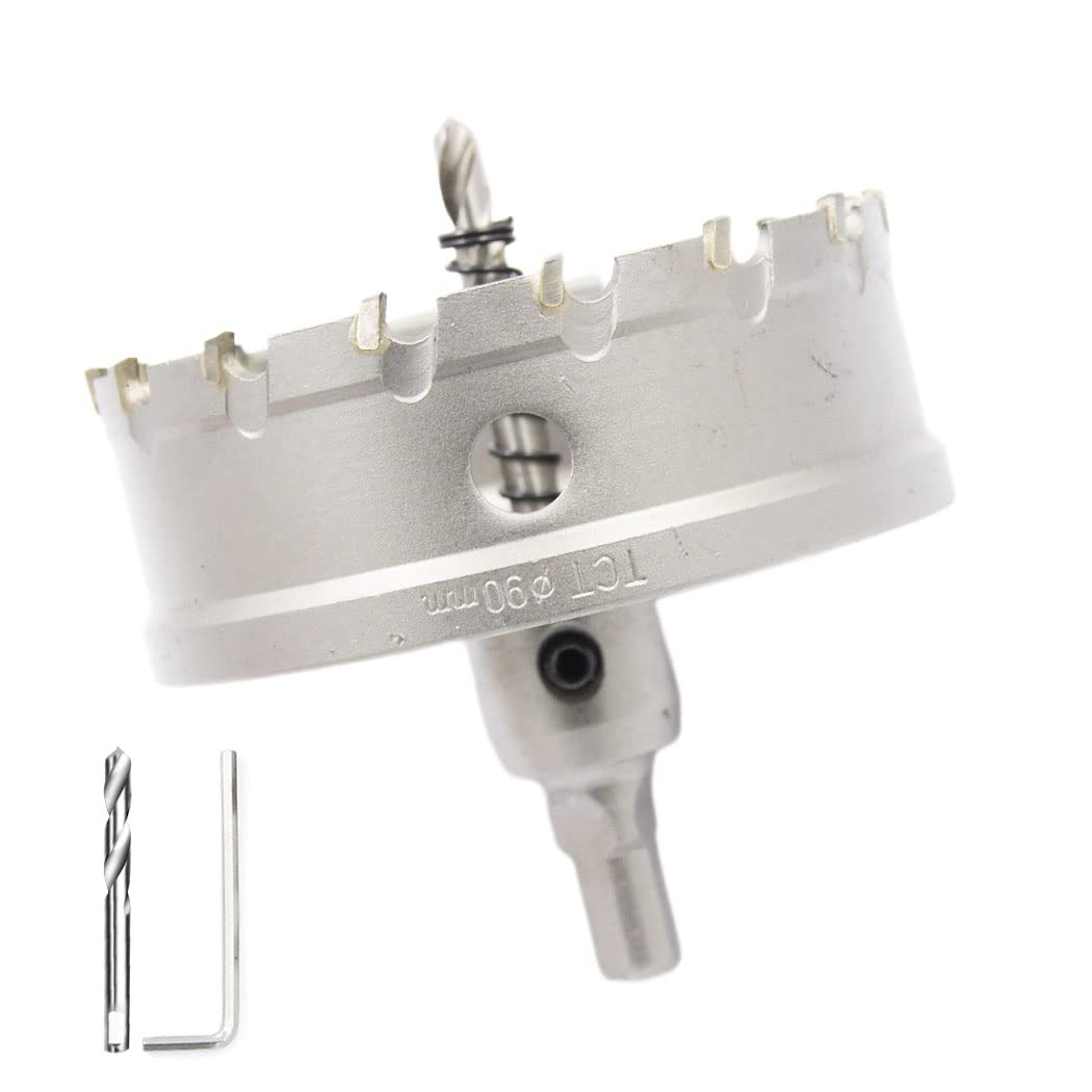 Hole Saw 90mm LAIWEI Carbide Hole Cutter Stainless Steel Metal Drill