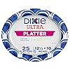 Dixie Ultra Platos de papel desechables, 10 x 12.5 pulgadas, 25 unidades, diseño duradero y resistente