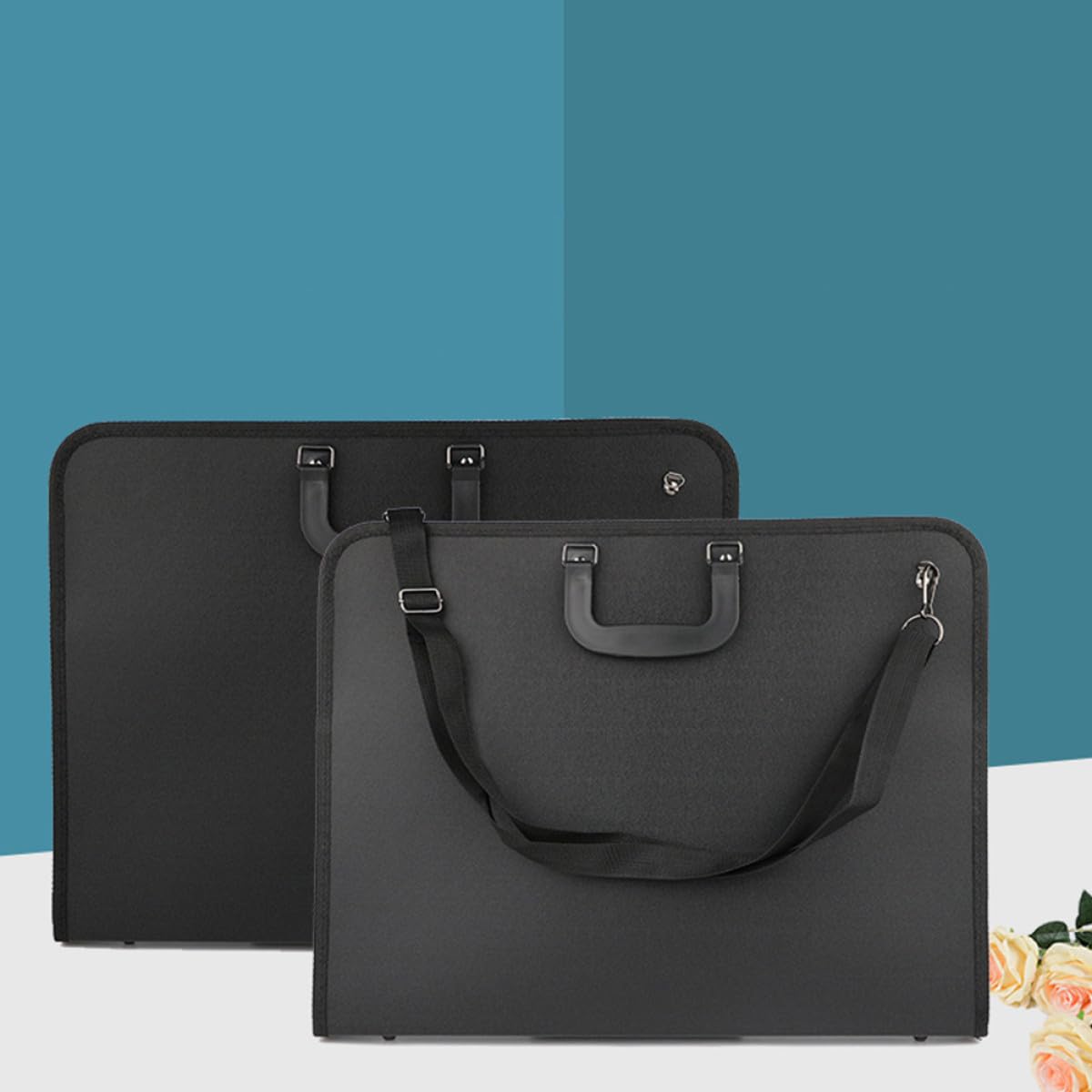 Borsa per Artisti A3 Oxford 600d Nero, Facile da Trasportare e Portatile con Manico, per Studenti D'arte e Conservazione Disegni