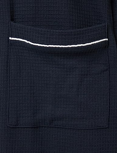 Amazon Essentials Men's Lightweight Waffle Robe (Available In Big & Tall), Navy, Medium-Large #TOP3