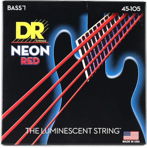 Amazon.co.jp: DR ベース弦 NEON ニッケルメッキ レッド カラー