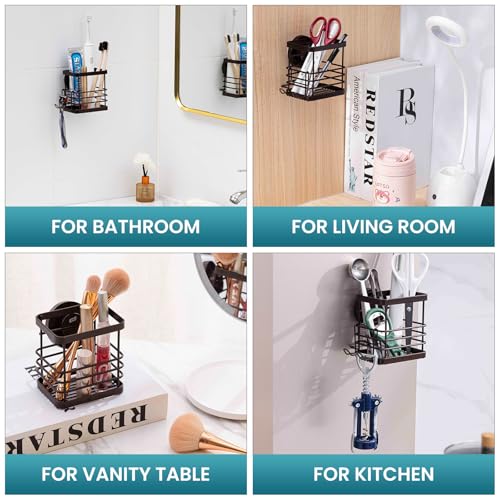 Image of TAILI Patented Suction Cup Toothbrush Holders for Bathrooms, Brown