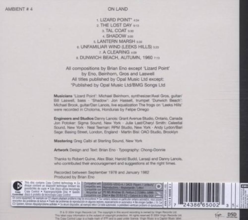 Amazon.co.jp: Ambient 4: on Land: ミュージック