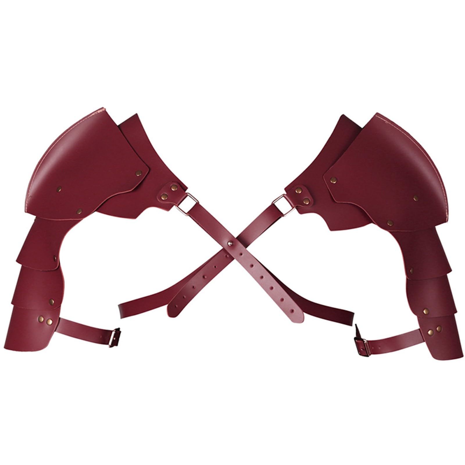 Armure D'épaule Rétro Médiévale En Cuir PU Armure D'épaule Steampunk, Armure D'épaule De Chevaliers Viking Réglable, Accessoires De Costume De Cosplay