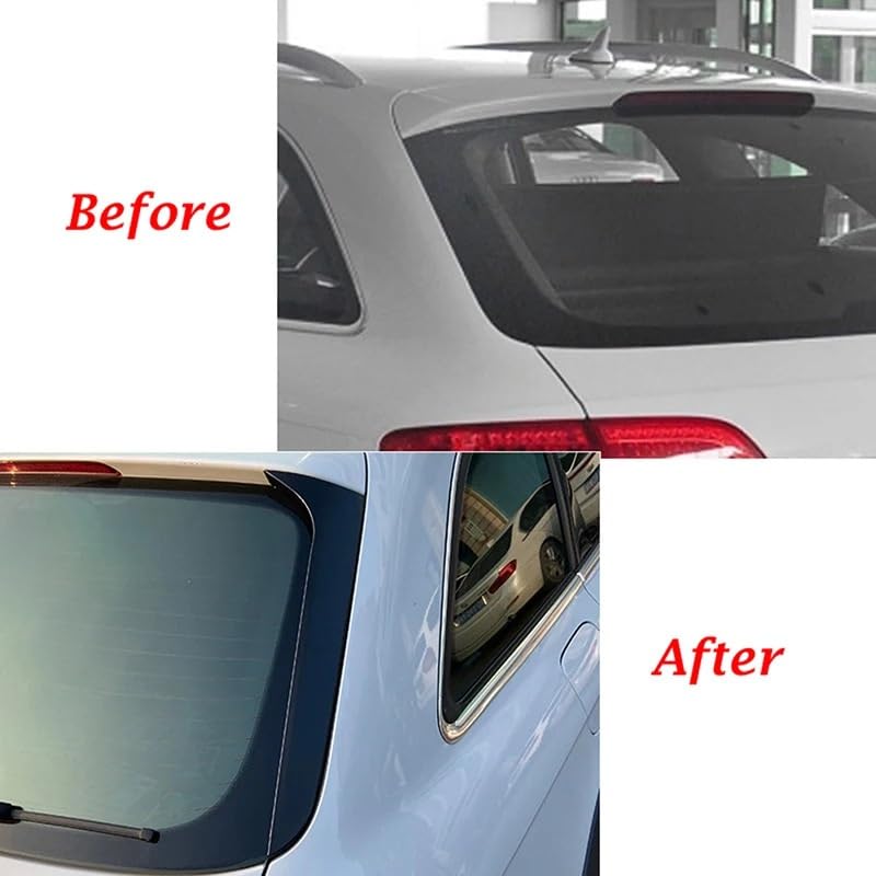Pasuje do Audi A4 B8 Allroad Avant 2009-2016aPair błyszczący czarny tylny spoiler boczny pokrywa lewego i prawego okna Spoiler dachowy