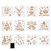 Produktbild Schablonen Set 12 Weihnachten Zeichenschablonen Journal Weihnachtsplaner Set DIY Malerei Zeichnung Frohe Weihnachten Weihnachtsmann Weihnachtsbaum Schneeflocken für Ausarbeitung/Journal/Notebook