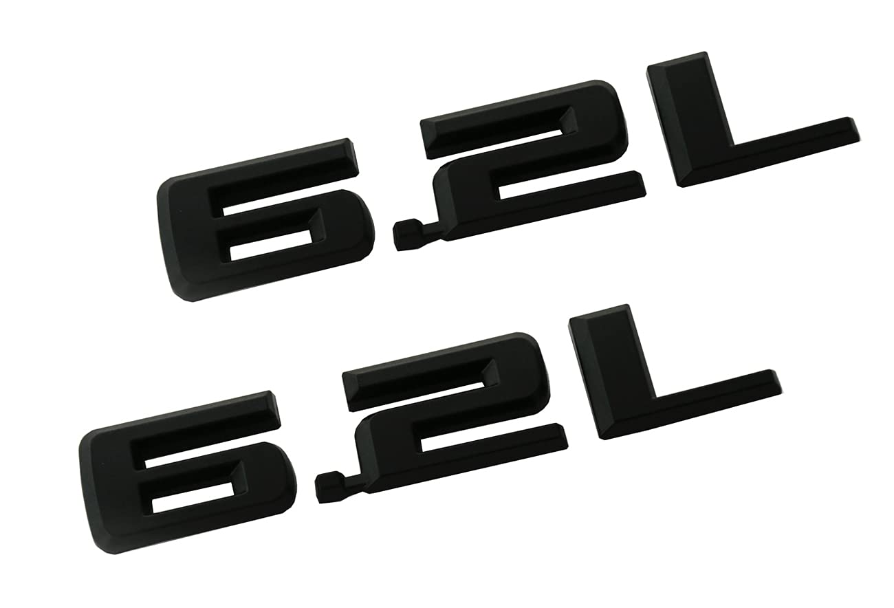 CDD New 2019-2021 6.2L Hood Emblems 3D Badge Replacement for Chevy Silverado 1500 2500HD (Matte Black)