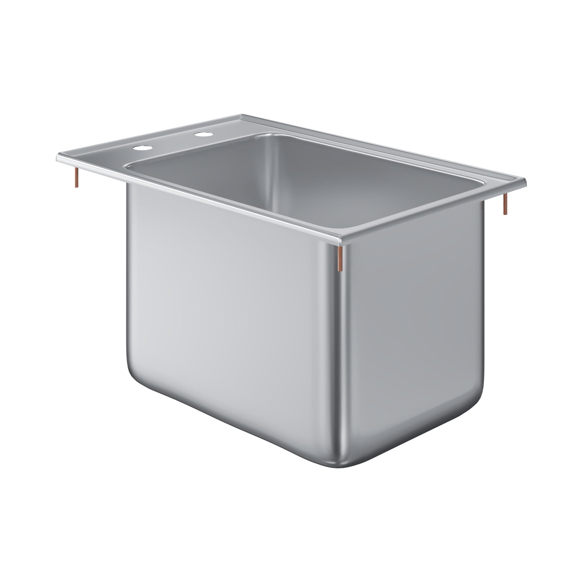 AmGood 1 Compartment Drop-In Sink - 13 x 18.5 in. Overall, 10 x 14 x 10 in. Bowl - NSF 18-Gauge 304 Stainless Steel Self-Rimming Hand &amp; Prep Sink | Bar, Food Truck &amp; Concession (No Faucet)