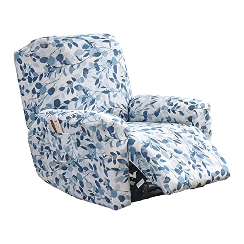 Image of Eco-Ancheng Recliner Slipcovers 4-Pieces Lazyboy Recliner Covers Recliner Couch Covers Recliner Chair Cover Non Slip Reclining Slipcovers with Storage Pockets Furniture Protector for Living Room