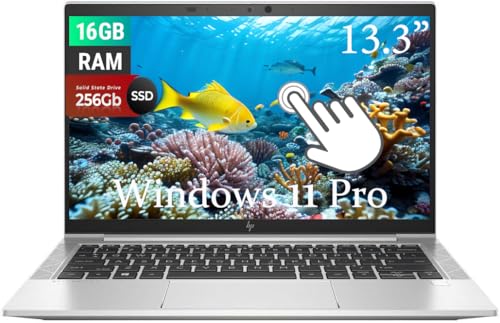HP EliteBook 830 G8 Touchscreen Laptop Ordenador portátil, 13,3' FHD (1920 x 1080) Pantalla táctil, Intel Core i7-1185g7 3,0 GHz, SSD 256 GB, RAM de 16 GB, teclado QWERTY, Windows 11 Pro