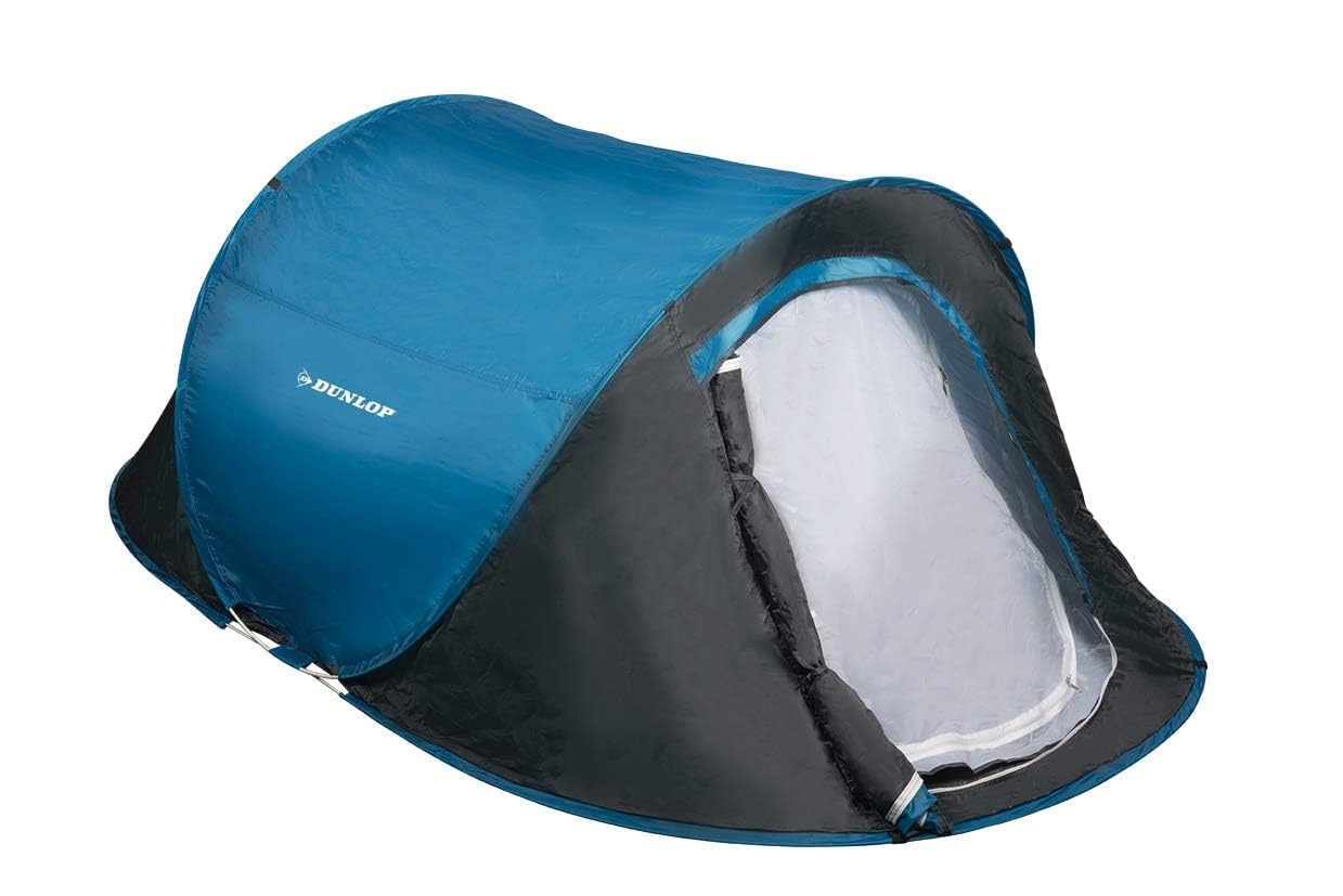 Dunlop - Tienda de campaña para Acampada y Exterior, Color Azul y Gris – 1 – 2 Personas