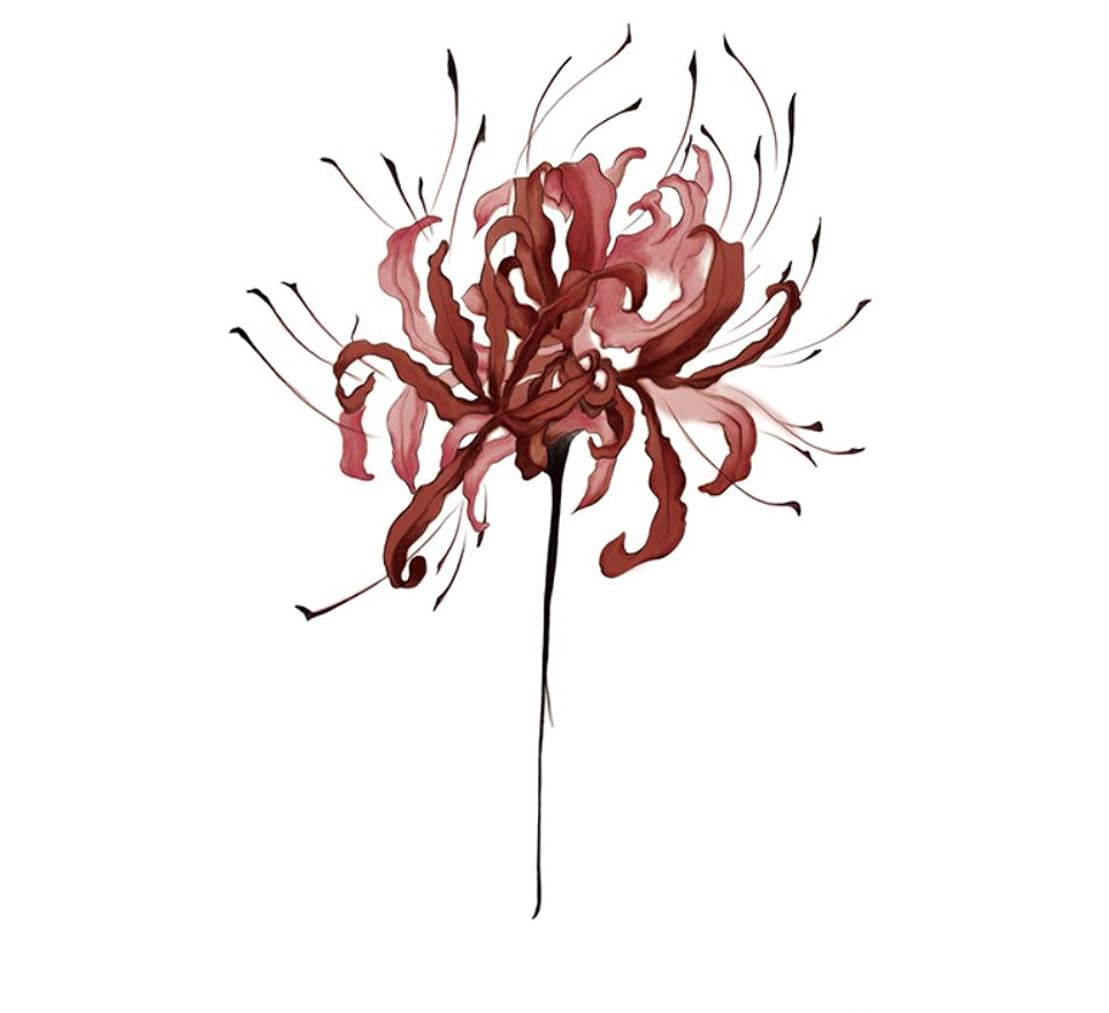 4 sheets Tattoo Stickers Bianhua Tattoo Stickers Sexy Waterproof Female Back Lasting Simulation Manhua Zhusha Large Pattern