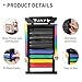 Tilhumt 10 Belts Karate Belt Display Rack with Sticker, Felt Martial Arts Belts Display Holder with Dust Cover, Easily Insert and Remove Belt, Taekwondo Belt Organizer for Adults, Black