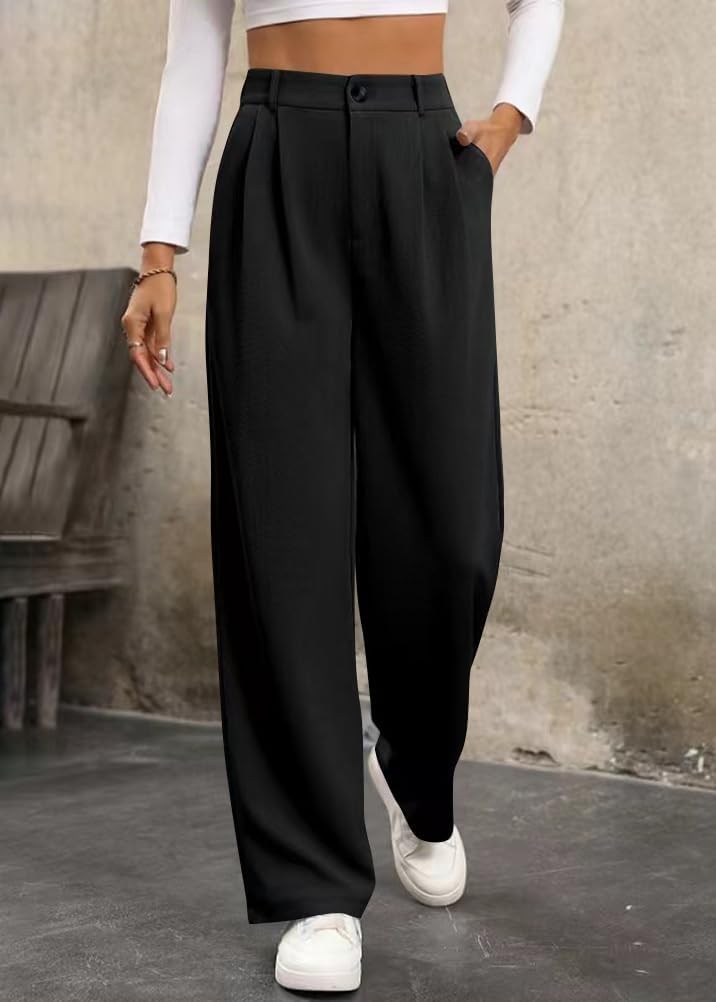 Shownicer Anzughose Damen Hohe Taille - Weite Palazzo Hose Business Casual